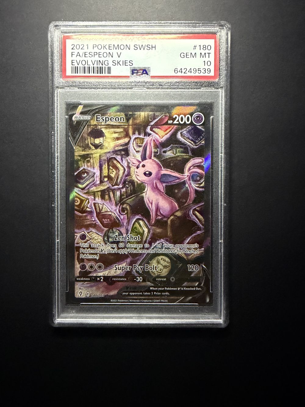PSA-graded Espeon V trading card from Rarewake's inventory